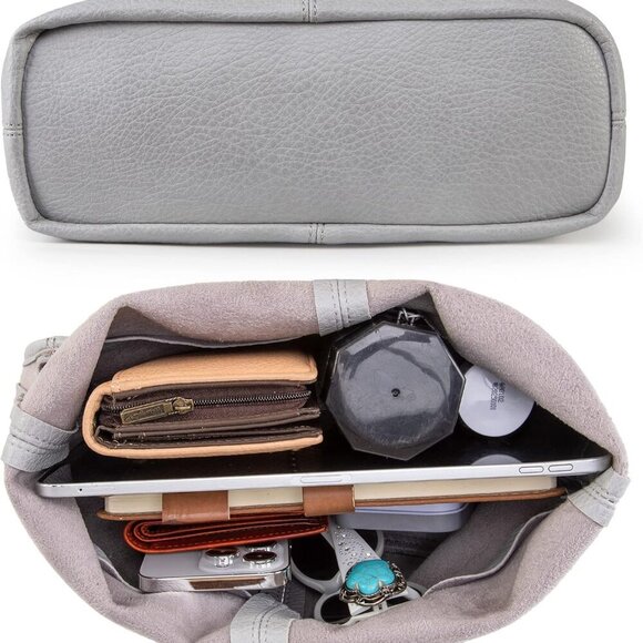 Hobo Bags Purse for Women Ultra Soft Foldable Shoulder Slouchy Handbags with Cos - Picture 5 of 6